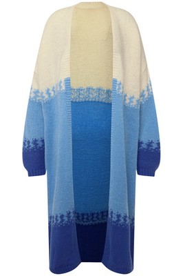 Angel of Style große Größen Cardigan 42 hellblau Long Strickjacke Farbverlauf