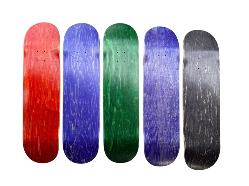 Decks de skate Maple Pro 8,25 pol. em branco - Conjunto de 5 - Imagem 2 de 2