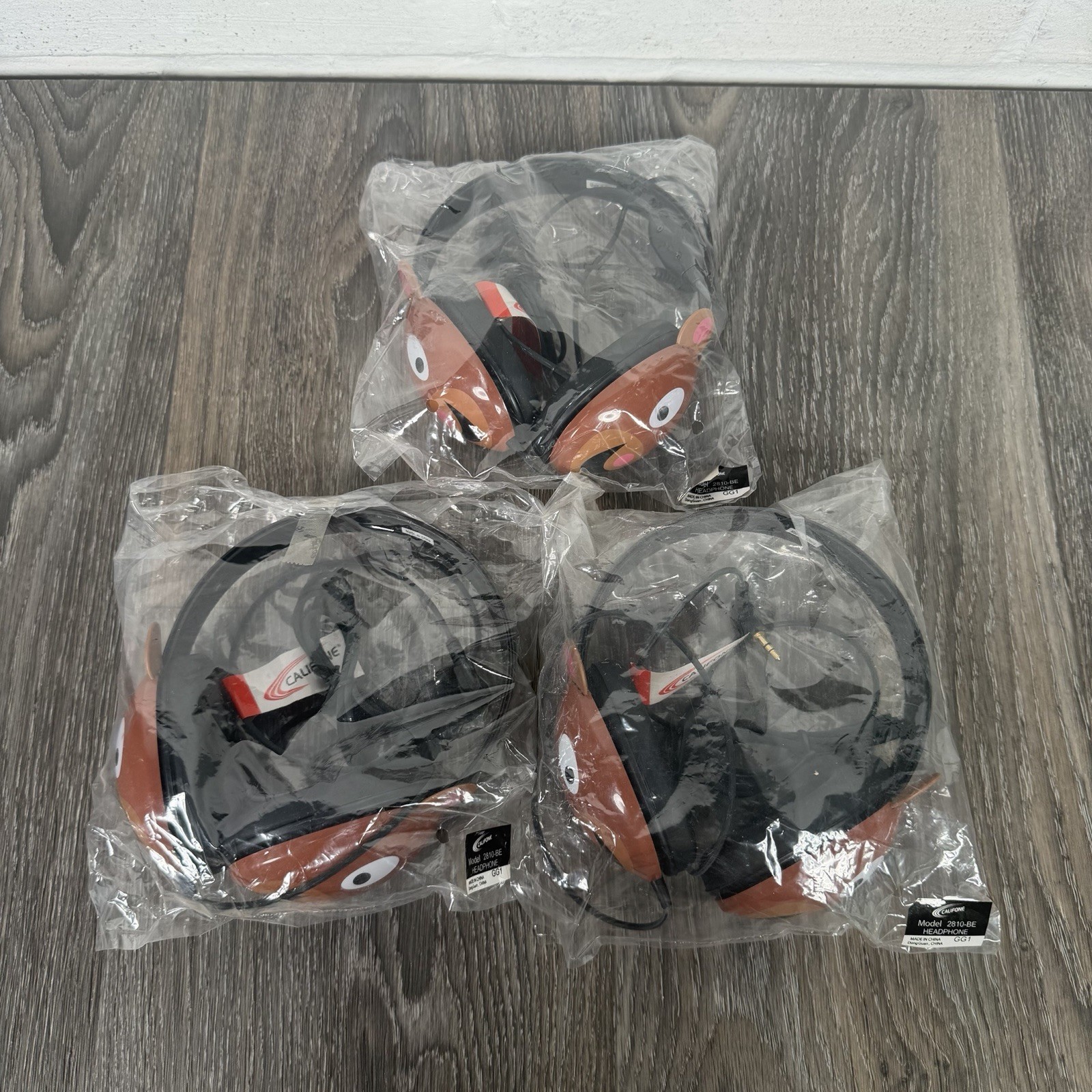 Lot of 3 Califone Kids Bear Headphones Listening First Stere
