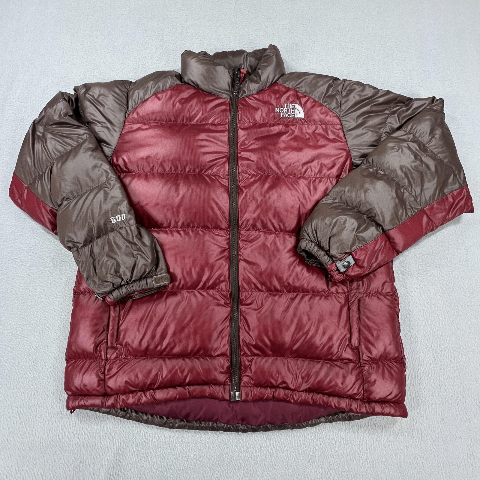 Mens Large Burgundy Brown Puffer Nuptse