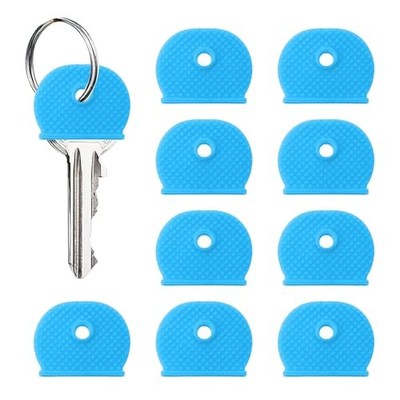 Key Cap Covers 10 Pcs Silicone Semicircle Keys Identifiers Sleeve and Blue