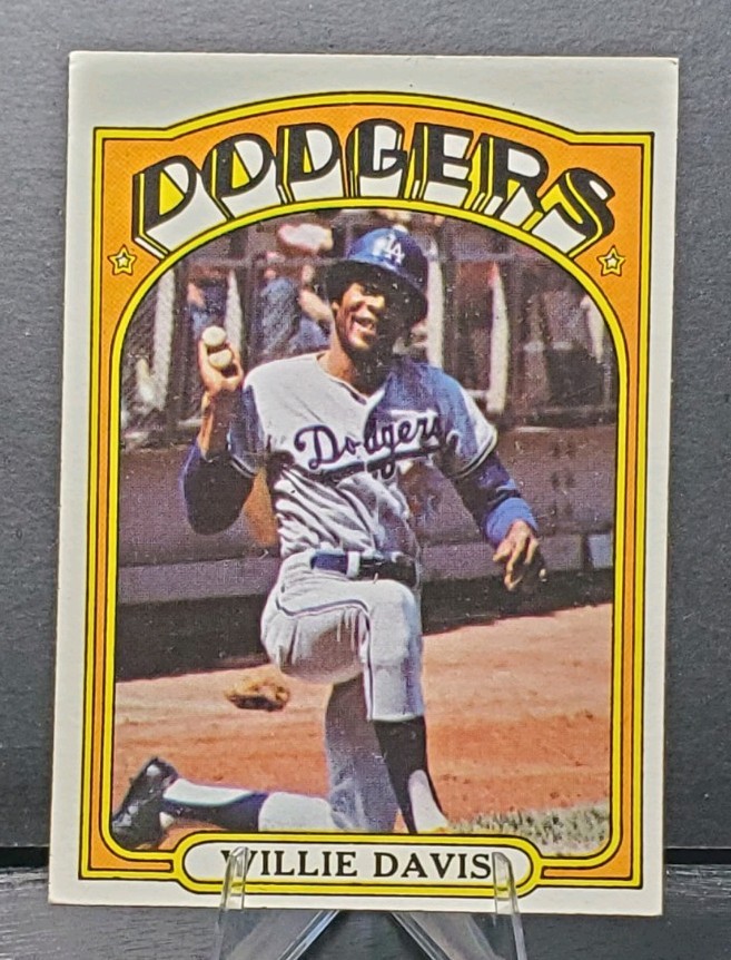 1972 Topps #390 Willie Davis DODGERS baseball card ⚾️EX