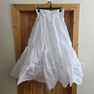 Bridal Gown Wedding Dress Slip Underskirt Size 16W White Zipper A Line Petticoat