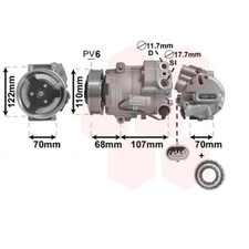 Kompressor Klimaanlage für Opel Astra J Caravan 1.7 CDTi 1.3 Meriva