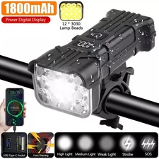 90000LM Rechargeable LED Mountain Bike Lights Bicycle Torch Front Lamp w/Bracket
