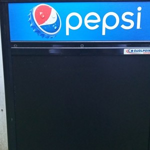 Coolpoint Pepsi Commercial Glass Door Refrigerator/Cooler w/ Lighted Top Sign