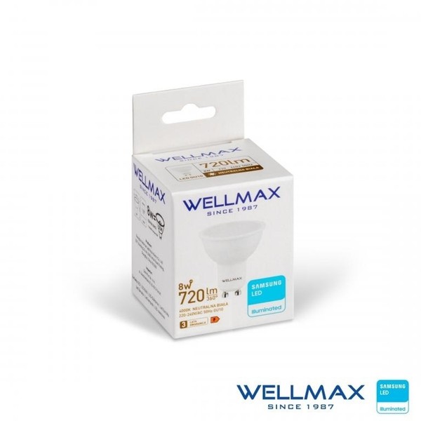 ŻAróWka Led GU10 8W 90Lm/W 720Lm Neutralna 4000K Samsung / GOL100N08-image