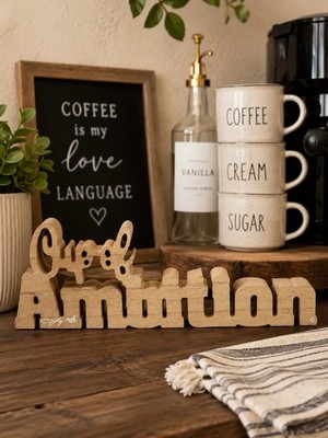 Dolly Parton  Cup of Ambition  Wood Freestanding Sign