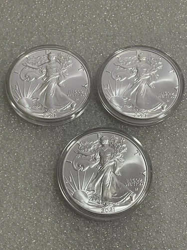 2021 American Silver Eagle- 1 Troy Ounce .999 Fine Silver In Cap Type 2-Lot Of 1