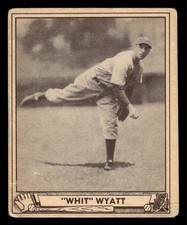 1940 PLAY BALL WHIT WYATT 67 VG BASEBALL BROOKLYN DODGERS