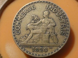 2 FRANCS COMMERCE 1920 RARE & BELLE QUALITE TB !