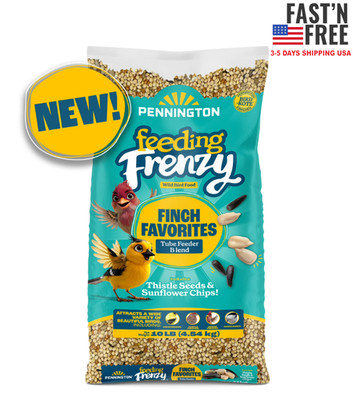 Pennington Feeding Frenzy Finch Favorite, Wild Bird Seed Mix, Bird Food, 10 lb