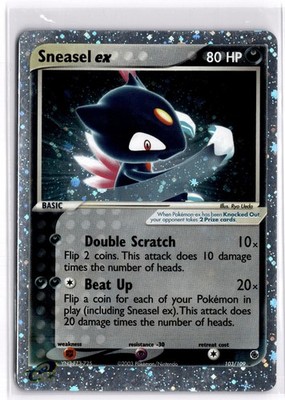 Pokemon TCG Sneasel ex 103/109 Ruby and Sapphire Holo