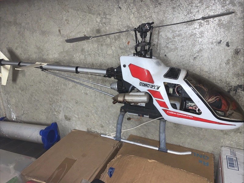 Vintage Rc Helicopter Kyosho Concept 30