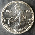 1984 Engelhard 1oz Silver American Prospector Round