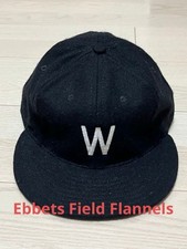 EBBETS FLANNELS Washington Senators 1926 Black Baseball Cap Size 7 1/2
