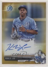 2017 Bowman Chrome Prospect Gold Refractor 47/50 Khalil Lee #CPA-KL Auto s3g
