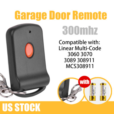For Linear/MultiCode 1089/3089/3070/3060 Garage Door Remote 300mHz 10 Dip Switch