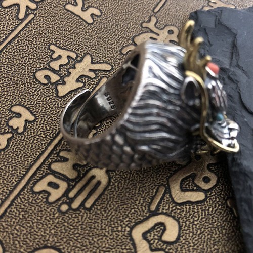 Men's Lion Roar King Mane Ring - .925 Sterling Silver Band Sizes 8-13 - View #8