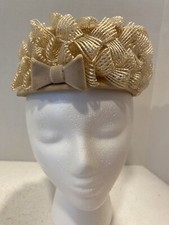 Vintage Original Chapeaux Louise Ladies Woven Hat With Bow, Beautiful