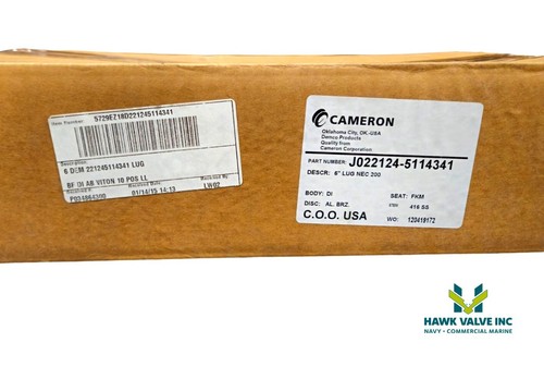 CAMERON DEMCO 6" DI LUG NE-C 200 PSI BUTTERFLY VALVE J022124-5114341 - Picture 7 of 8