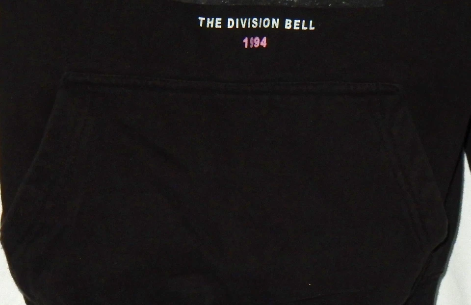 Sudadera con Capucha Pink Floyd Vintage “The Division Bell 1994” Unisex Talla Pequeña Negra # Foto 3 de 4