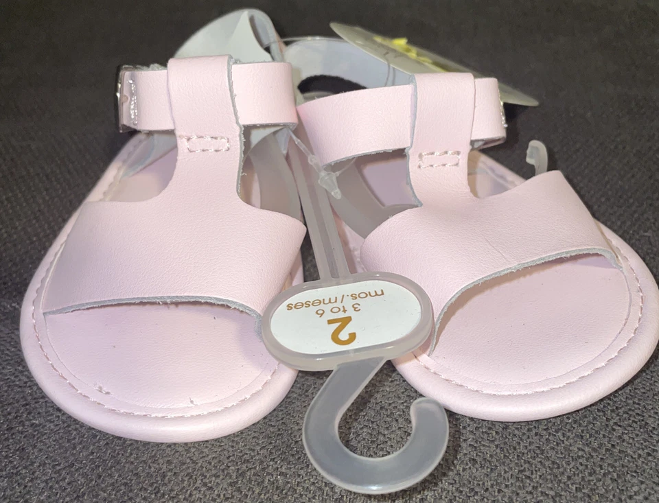 Sandalias de cuero Geniune bebé ciervo niñas talla 2 (3-6 meses) rosa 🩰 Foto 4 de 4