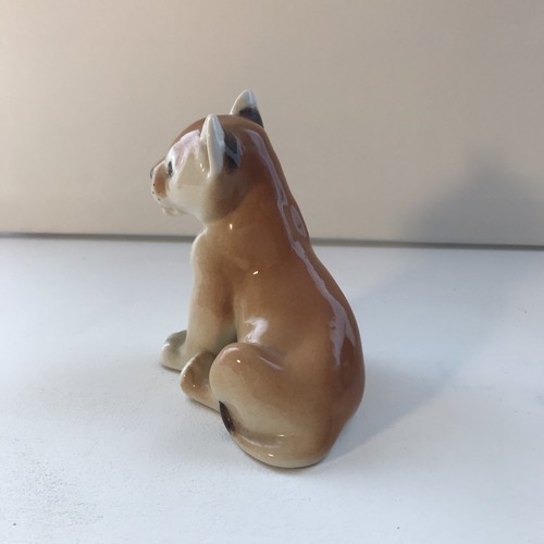 Vintage Lomonosov Russian Porcelain Made in USSR Lion Cub Sitting Good Condition - Picture 5 of 6
