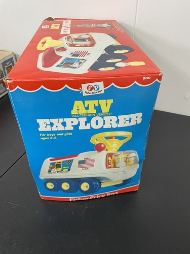 Vintage Fisher Price Explorer 1970s ride on atv moon rover 980 Box Only - Picture 7 of 10