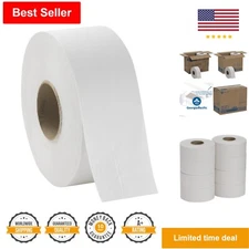Premium 1-Ply Jumbo Jr. Toilet Paper - 2000 Linear Feet - 8 Rolls - Great Value