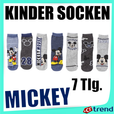 7 Paar Disney Kinder Socken - Mickey Mouse für Jungen, Boys