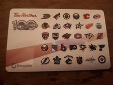 ( 2 ) Tim Horton's NHL CENTENNIAL SEASON 31 Team Logo Hockey Gift Card-FD59154