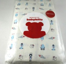 VINTAGE SPACESHIP/ MARTIAN THEME BABY FITTED CRIB SHEET