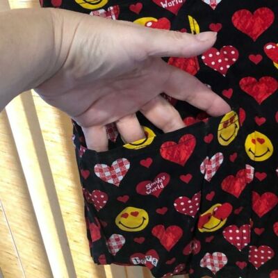 NWT Code Happy Smiley Face Top Stretch Small S | eBay