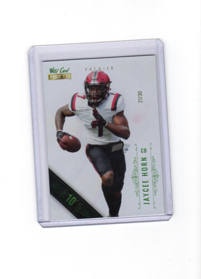 2021 Wild Card Matte White 10 Stripes Green Jaycee Horn Rookie 27/30