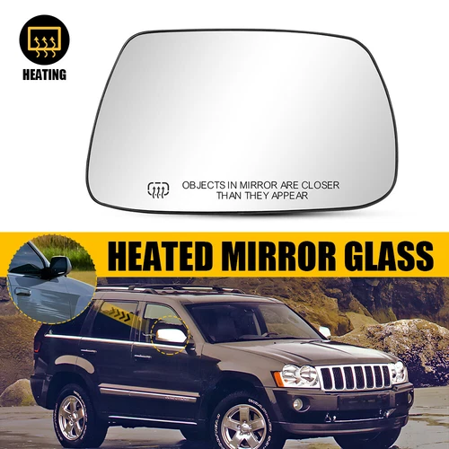 Rear View Heated Mirror Glass Right Passenger For 2005-2010 Jeep Grand Cherokee
