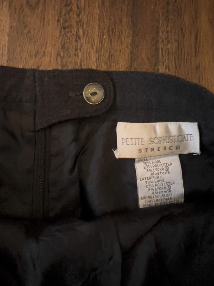 Falda larga Petite Sophisticate elástica gris oscuro para mujer talla 6 (W60209) Foto 4 de 4