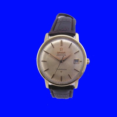 Atemberaubende Vintage 14k Gold Retro Omega Constellation Datum Herren Armbanduhr 1965