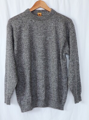 SANYORK PERU Marled Grey Rnd Nck Alpaca Swtr 41 In Chest 26 In Long Sz L EXC