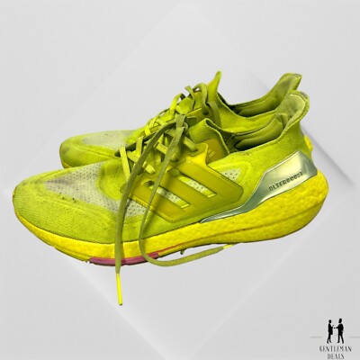 Mens ADIDAS UltraBoost 21  Solar Yellow Athletic Shoes / Size 11 US 10 UK DIRTY