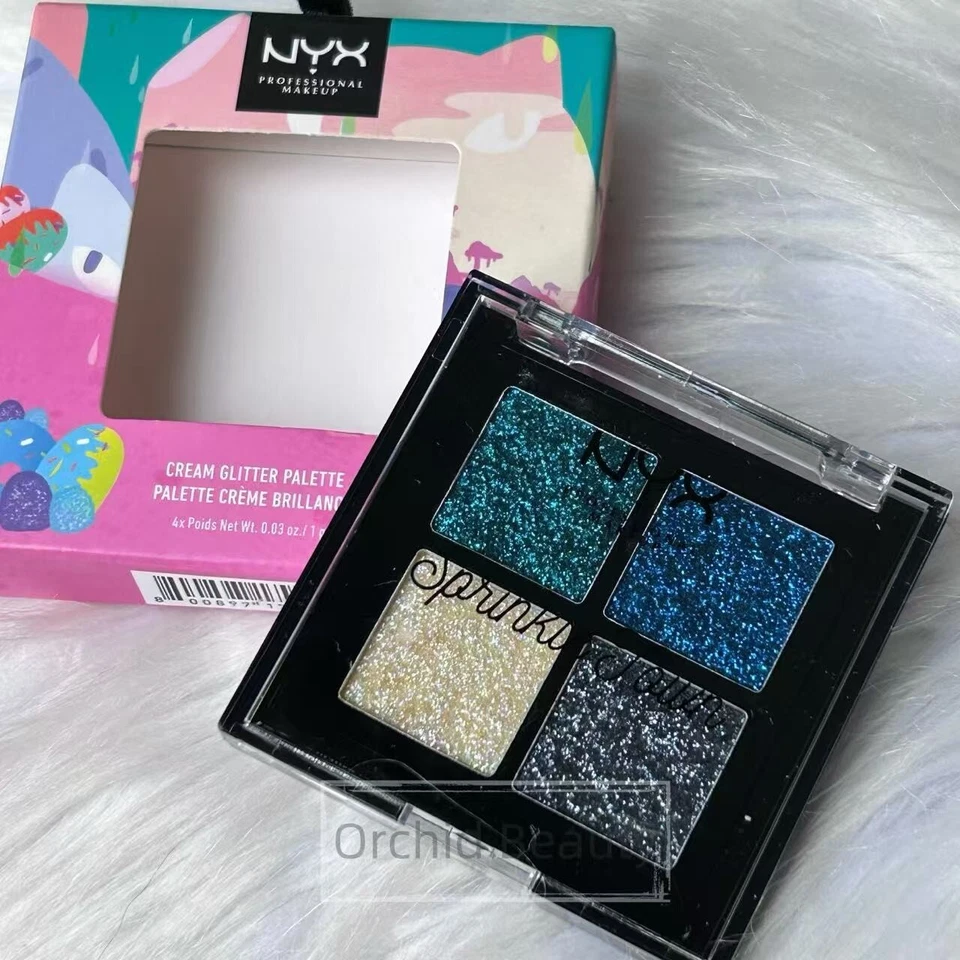 New NYX Sprinkle Town Cream Glitter Palette~Peppermint~Full size~Discontinued - Image 3 of 4