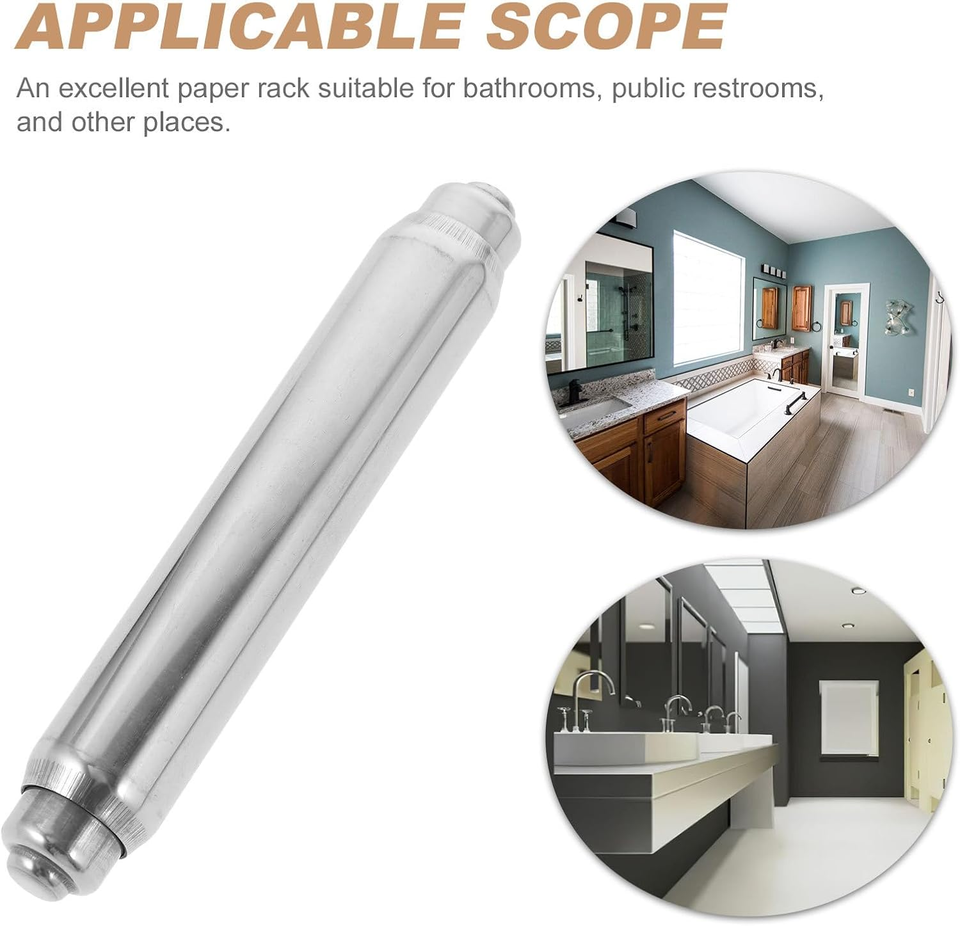 Toilet Paper Holder Roller, Stainless Steel Toilet Paper Spring Rod