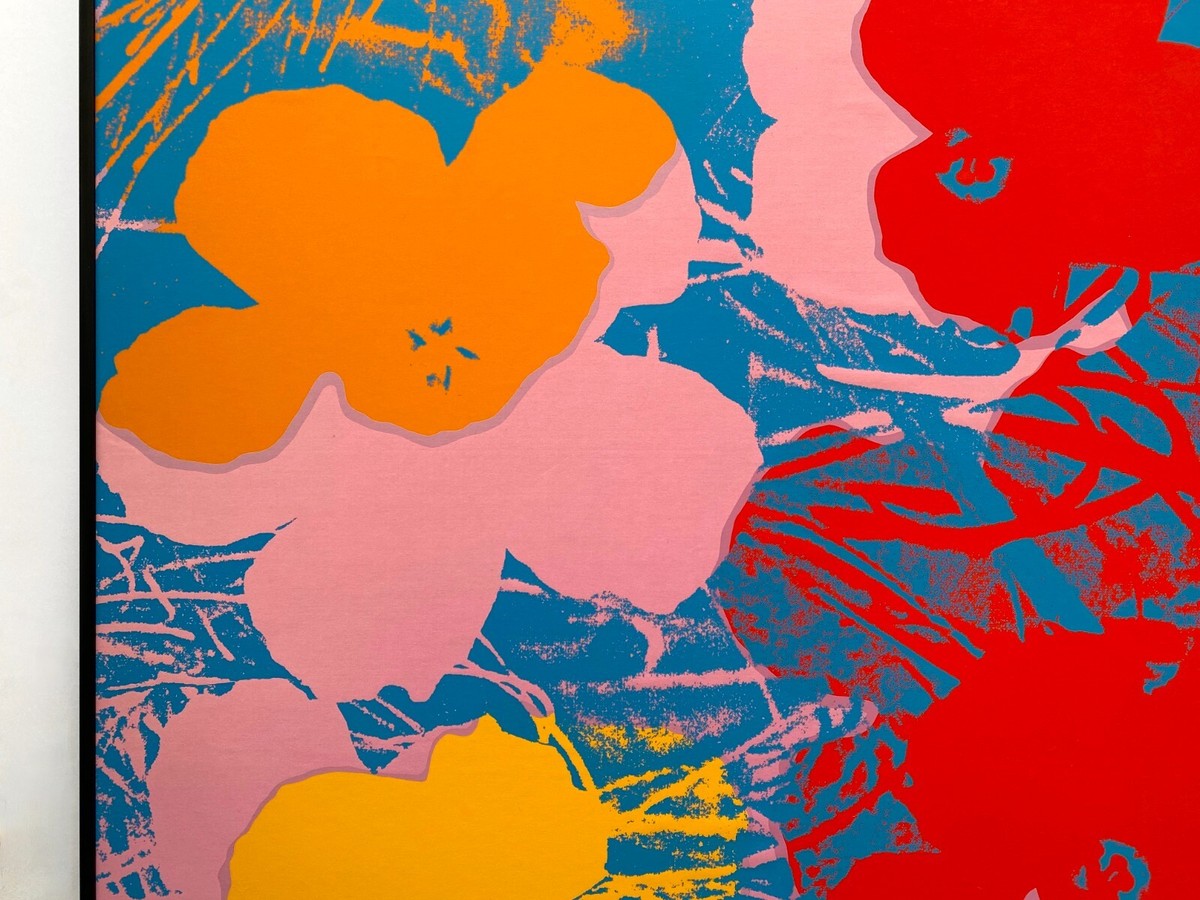 ANDY WARHOL RARE 1970 SILKSCREEN PRINT FRAMED EXHIBITION POSTER