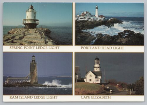 Phare ~ Spring Point Light ~ Portland Light ~ Ram Island Ledge ~ PC continental - Photo 1 sur 2
