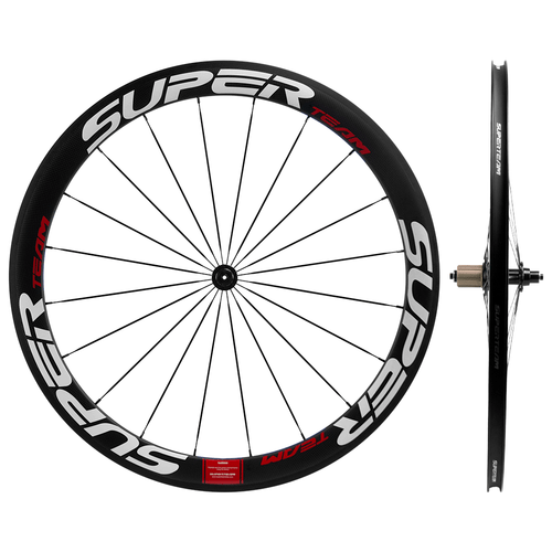 700C Carbonfaser Laufradsatz 50mm Drahtreifen Rennrad Carbon Laufrader 23mm Matt - Bild 4 von 12