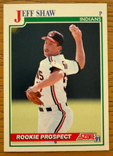 Jeff Shaw Rookie Prospect Score 1991 Card #746 Cleveland Indians MLB Baseball. rookie card picture