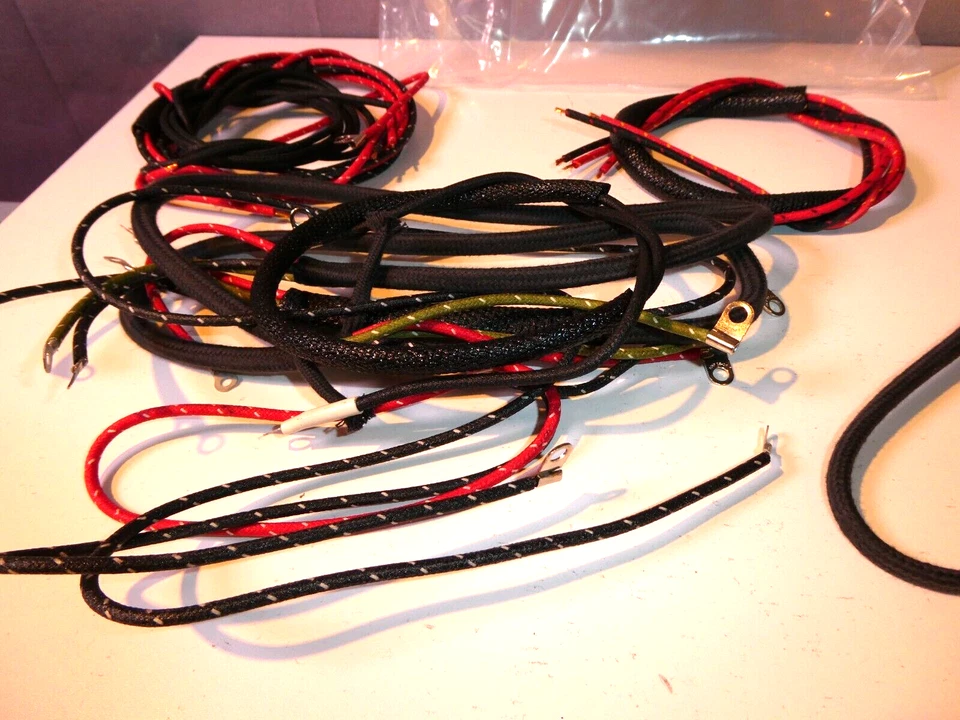 Harley Wire Harness Kit EL 1938-1940 WL 1938-1946 UL 1938-1946 V-Twin 32-0703 E7 - Image 3 of 4