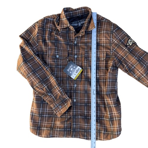 Street & Steel Gastown Moto Plaid Shirt with Built-in Padding Men's Small (S) - 第 5/8 張圖片