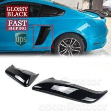 For Ford Mustang 2015-2023 Glossy Black Rear Fender Panel Side Body Flare Scoop