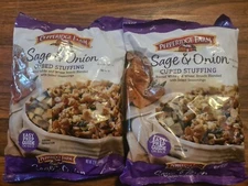 Lot of 2 Pepperidge Farm Sage & Onion Cubed Stuffing 12 oz ea